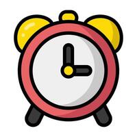 Simple Alarm Clock colorful icon. The icon can be used for websites, print templates, presentation templates, illustrations, etc vector