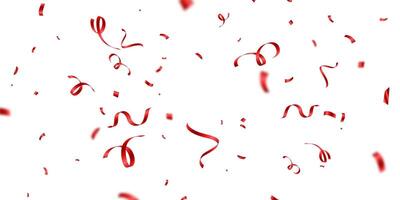 Celebration background with red zigzag confetti falling, illustration vector