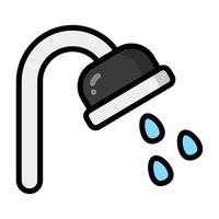 Simple Shower colorful icon. The icon can be used for websites, print templates, presentation templates, illustrations, etc vector