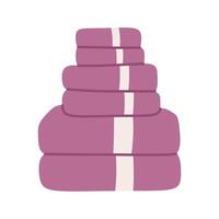 Stack of folded towels. Perfect for bathroom or spa designs vector