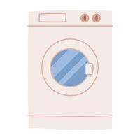 A simple illustration of a washing machine. Ideal for creating minimalist and modern home designs. vector