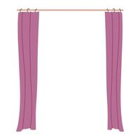 Illustration of purple curtains. Ideal for creating minimalist and modern home designs. vector