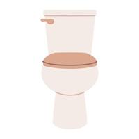 A classic white toilet. Ideal for creating minimalist and modern bathroom designs. vector