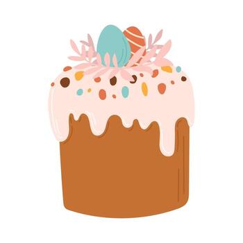 Hand drawn Easter cake vector