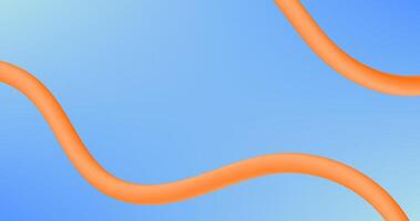 Abstract Background with Curved Orange Lines on Blue Background illustration. vector