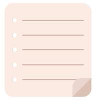 icon of note isolated on white background. vector