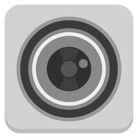 Camera photo lens flat icon isolated on white background. vector