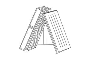 A continuous single-line drawing isolated outline minimalist style. vector