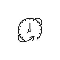 Time and clock icon, Timing Symbol , flat line vector
