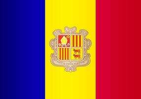 National Flag of the Principality of Andorra vector