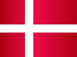 National Flag of the Kingdom of Denmark vector