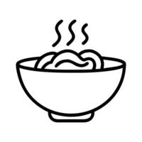 Spaghetti icon outline, Linear icons pasta classes icon outline vector