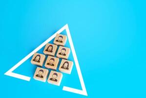 Team members in a uniform disciplined formation. The integrity and autonomy of a group of people. Association and cooperation. Unity. Self management workers. Self-governing organizations. photo