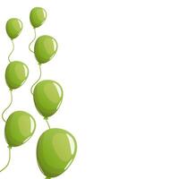 charming composition of red and yellow balloons floating on a clean white background. This versatile design adds joy and festivity to cards, banners, and party decor. vector