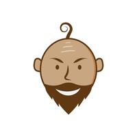 Hair loss color icon. Balding. Declining testosterone. Alopecia, baldness. Men aging. vector