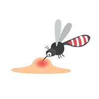mosquito bite carrier of dengue fever concept. vector
