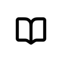 an open book icon on a white background line icon simple vector