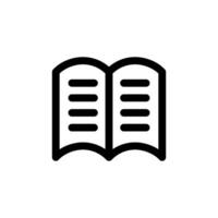 an open book icon on a white background vector