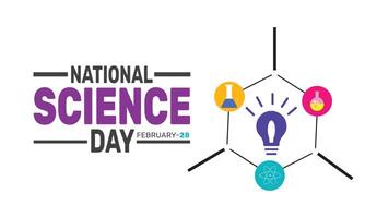 National Science Day celebrates scientific achievements and the contribution of scientists to society, observed on February 28 in honor of the discovery of the Raman Effect by C.V. Raman. vector