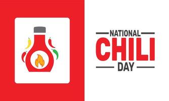 National Chili Day honors the hearty and flavorful dish loved by all experiment with toppings from cheese to sour cream and make your chili bowl uniquely yours. vector