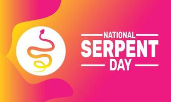 National Serpent Day celebrates the fascinating world of snakes and their important role in nature's ecosystem. It's a day to learn about their behavior, species, and conservation efforts. vector