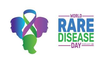 Rare Disease Day aims to educate the public and policymakers about rare diseases, drawing attention to the struggles of individuals with these conditions and advocating for improved healthcare access vector