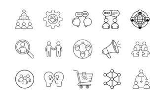 Efficient Brainstorming Icon Collection vector