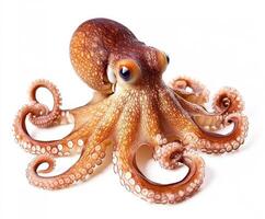Colorful octopus displaying intricate patterns while perched on a surface in natural lighting photo