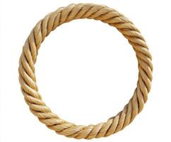 Decorative round rope frame suitable for various artistic and design projects photo