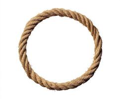Rope circle showcasing natural texture and craftsmanship in a simple design for home decor or creative projects photo