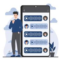 communication concepts featuring voice mail and efficient messaging solutions vector