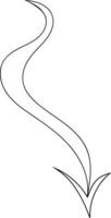 The Abstract Black Arrow features a smooth, curved line design with sharp points vector