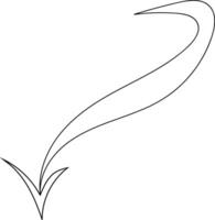 The Abstract Black Arrow features a smooth, curved line design with sharp points and gentle vector