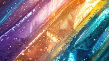 A vibrant closeup of a stack of sustainable bubble mailers made from recycled materials featuring their smooth surface and distinctive textures that make them stand out photo