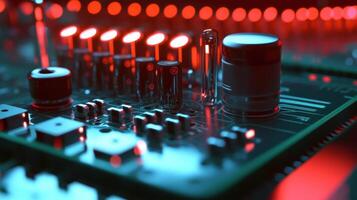 A zoomedin view of a capacitor or circuit board with diagnostic probes attached capturing the essence of advanced troubleshooting techniques aiming to reduce downtime photo