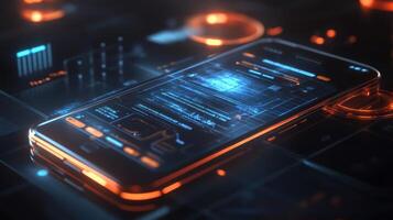 A detailed view of a smartphone with an app open that features short interactive quizzes on manufacturing principles and best practices photo