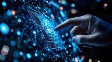 A technician interacting with an augmented reality interface overlaying digital information onto physical components to improve assembly efficiency photo
