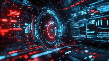 An intense focus on a monitors display that highlights error notifications and system anomalies with an engineers profile visible as they analyze the trends and make adjustments remotely photo