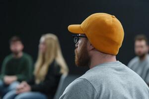 Group discussion highlights personal insights from participants in a creative workshop setting photo