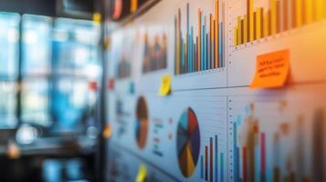 a business dashboard with graphs and charts photo