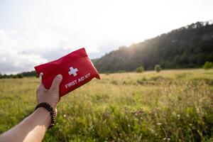 An Essential First Aid Kit for Nature Ensuring Preparedness for Various Outdoor Adventures and Activities photo