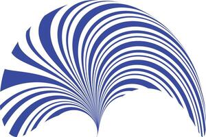 simple abstract blue color thin to thick creative geometric line pattern vector