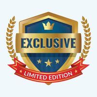 exclusive product limited edition badge vector