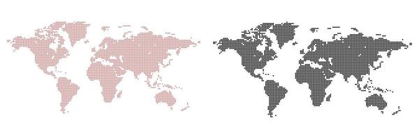 Dotted world map design. Dotted world map featuring circle and star shape. view of continents, countries, and connections for infographics, cartography, projects. Eye-catching dot map. vector