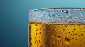 A glass of beer with condensation photo