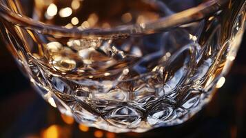 A glass bowl with a pattern on it photo