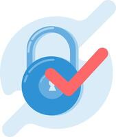 data security, flat style data security illustration. vector