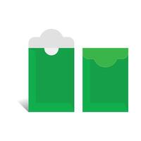 Envelope template, with 3D Box, Size 5 x 8 in, File vector