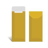 Envelope Size 4 x 9 in, template 3D Box, file vector