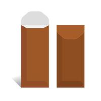 Envelope template,3D Box, Size 4 x 9 in, File vector